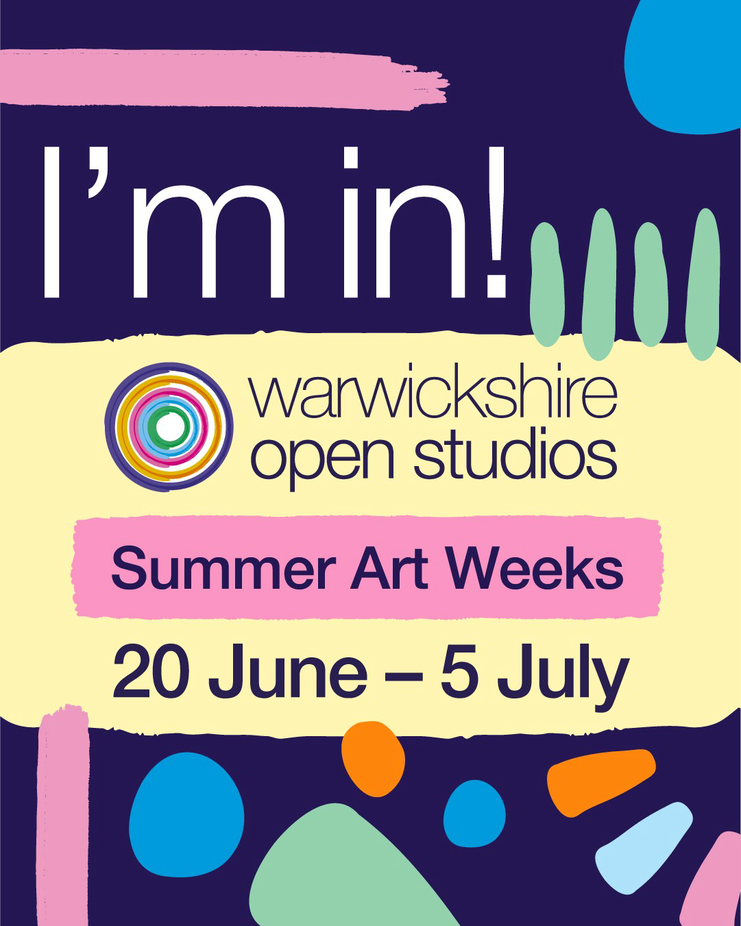 Image 02-07-2026 at 20.55 Warwickshire Open Studios 2026 poster