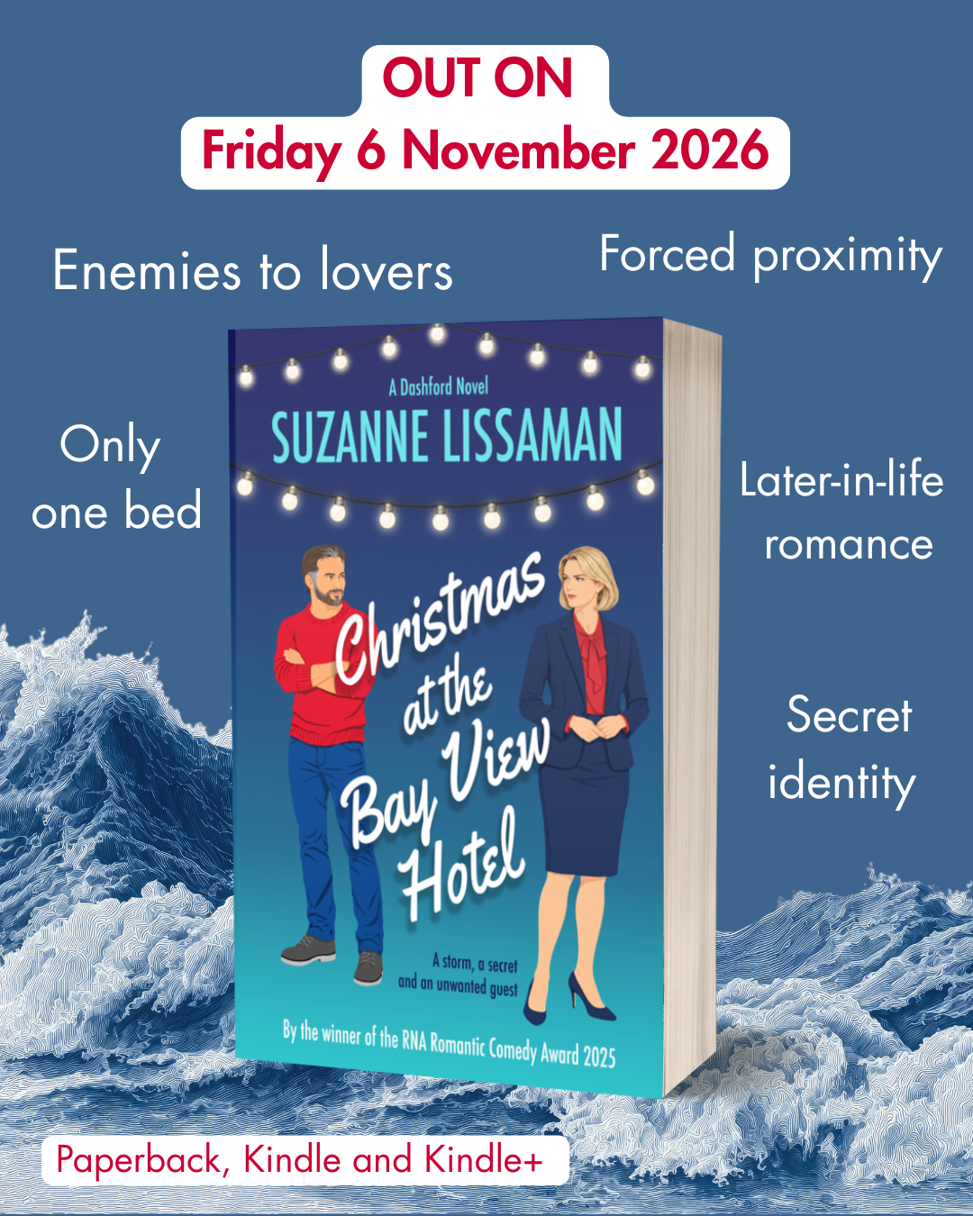 Christmas-at-the-Bay-View-Hotel-6-Nov-publication date Suzanne Lissaman - Christmas at the Bay View Hotel tropes and release date